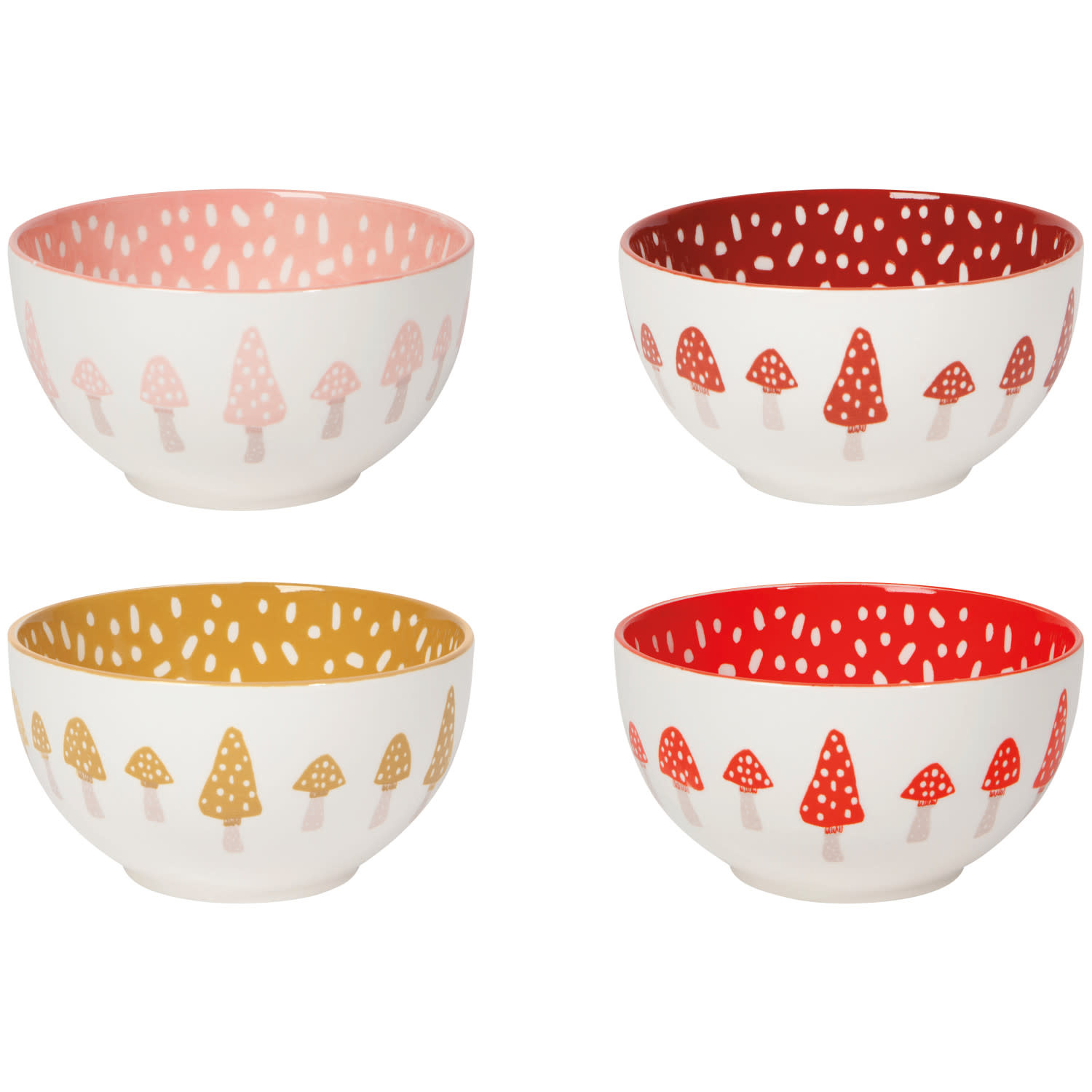 Toadstool Everyday Bowls Set of 4