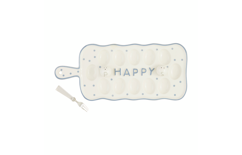 Happy Deviled Egg Tray Set
