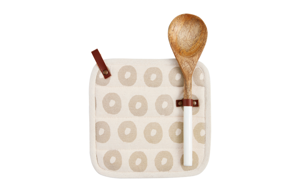 Natural Pot Holder Spoon Set