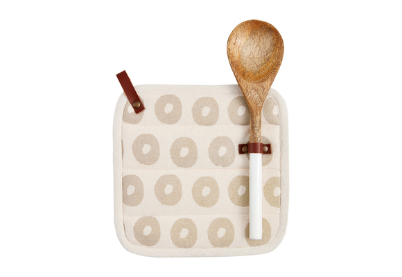 Natural Pot Holder Spoon Set