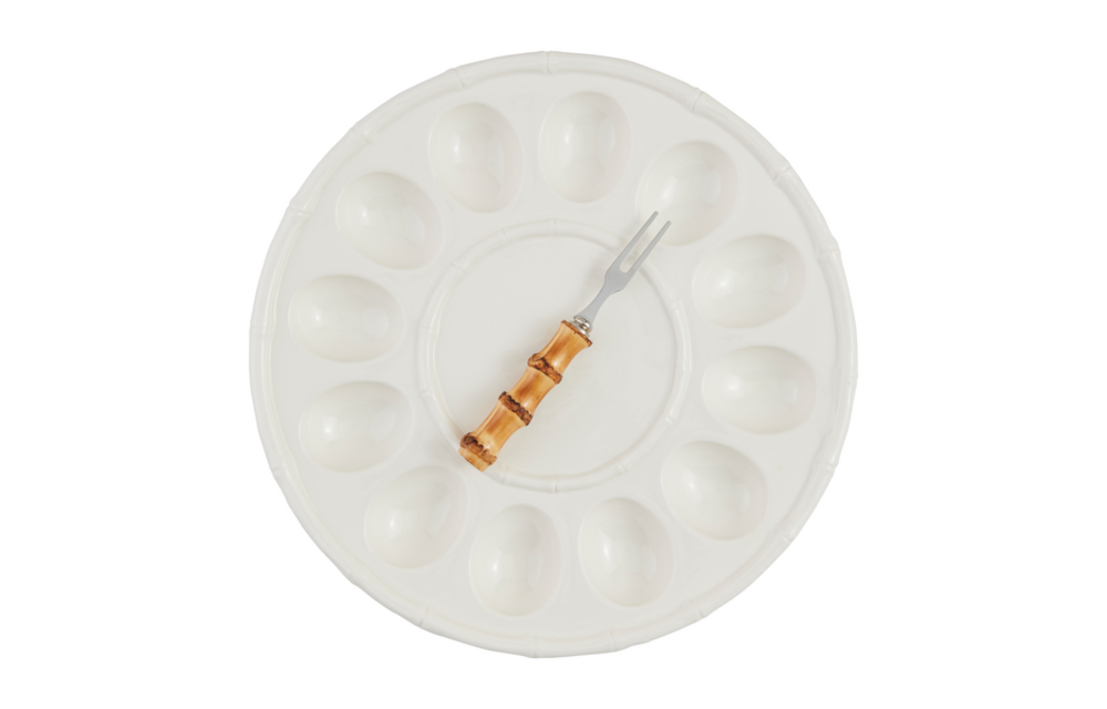 Deviled Egg Tray w/ Bamboo Fork