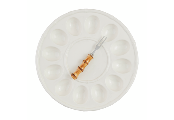Deviled Egg Tray w/ Bamboo Fork