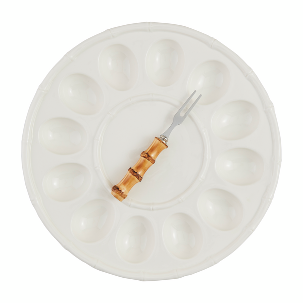 Deviled Egg Tray w/ Bamboo Fork