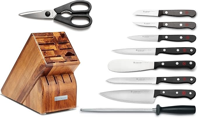 GOURMET Block Set 10 Piece Acacia
