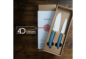 Revolution 2pc Aegean Blue Santoku 5" + Utility 4.5"