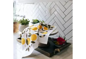 Orange Orchard Tea Towel