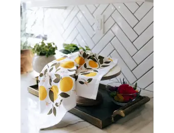 Orange Orchard Tea Towel