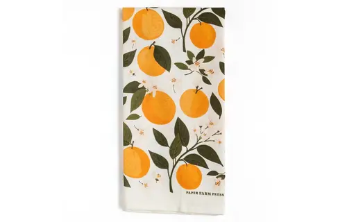 Orange Orchard Tea Towel