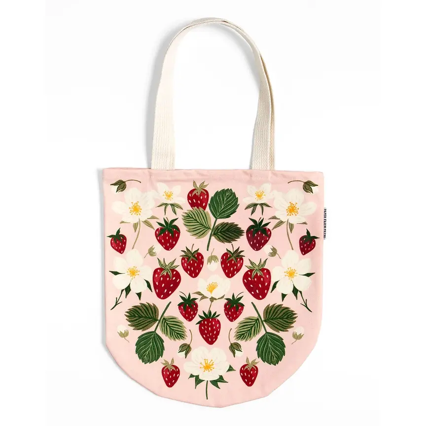 Strawberry Patch Canvas Tote Bag