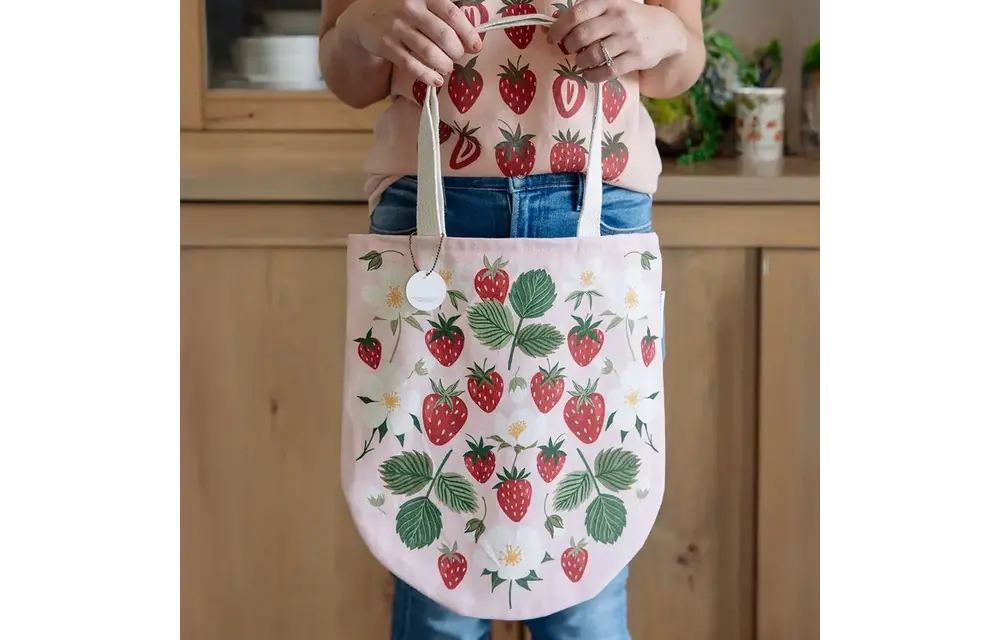 Strawberry Patch Canvas Tote Bag