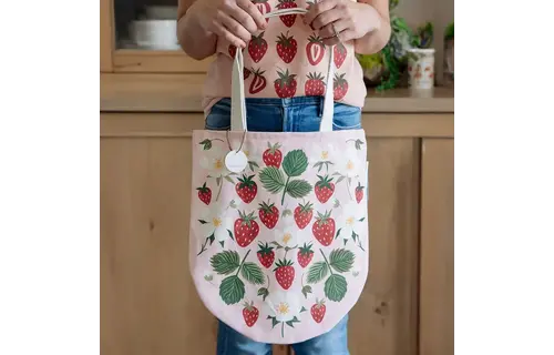 Strawberry Patch Canvas Tote Bag