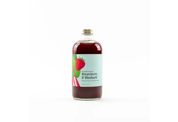 Strawberry + Rhubarb Cocktail + Mocktail Mixer 16oz