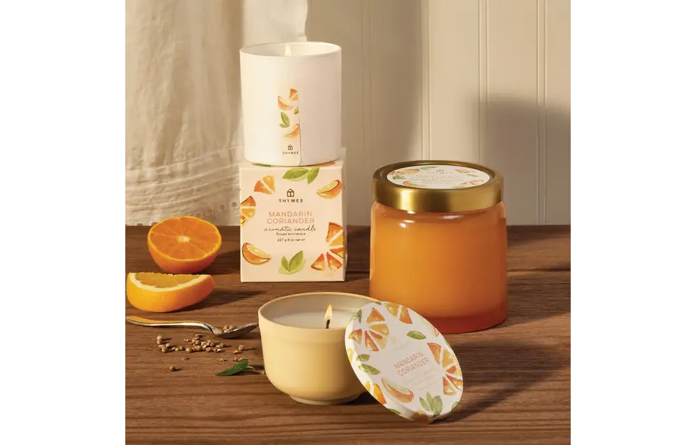 Mandarin Coriander Poured Candle Tin