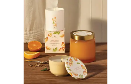 Mandarin Coriander Poured Candle Tin