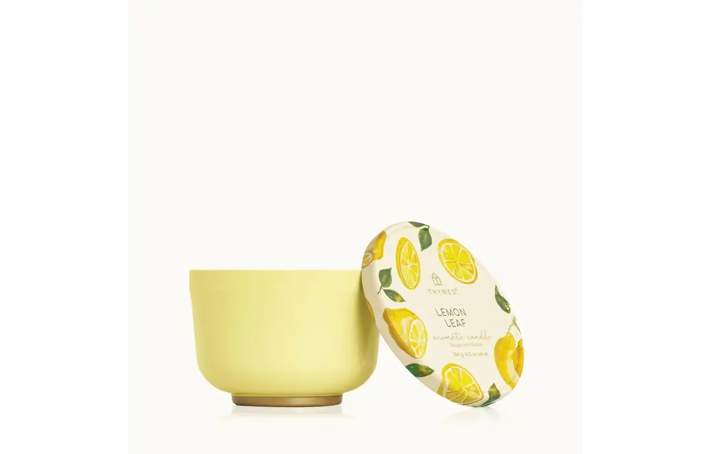 Lemon Leaf Poured Candle Tin