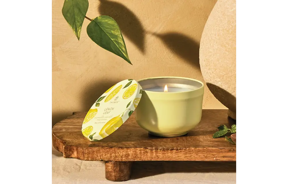Lemon Leaf Poured Candle Tin
