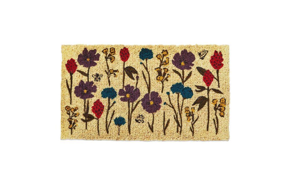 Bee Flowers Coir Mat