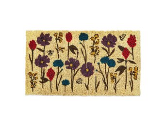 Bee Flowers Coir Mat
