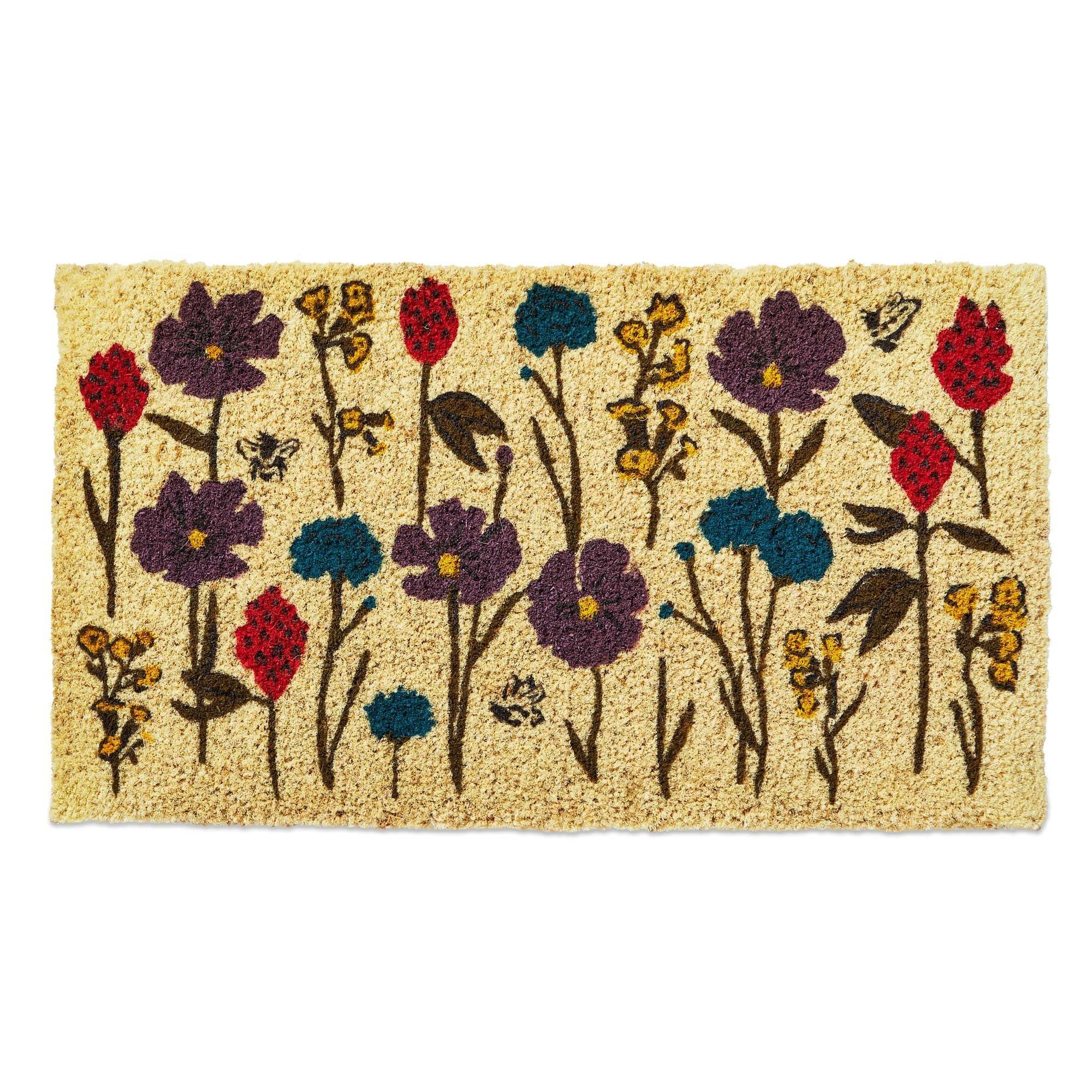 Bee Flowers Coir Mat