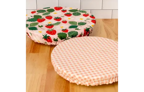 Strawberry Patch Bowl Cover Set of 2