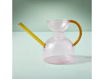 Glass Watering Can Pink