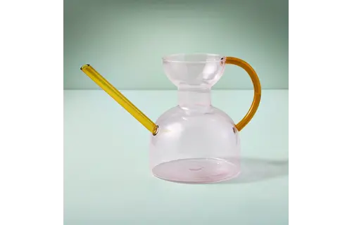 Glass Watering Can Pink