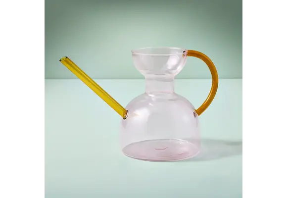 Glass Watering Can Pink