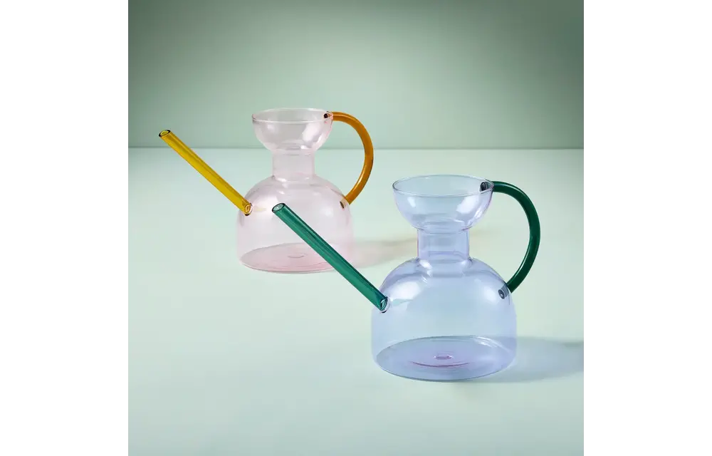 Glass Watering Can Purple