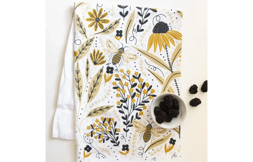 Bee Garden Tea Towel