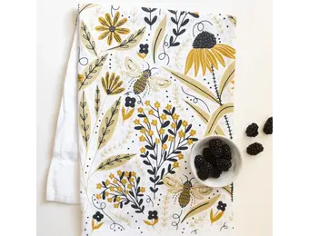 Bee Garden Tea Towel
