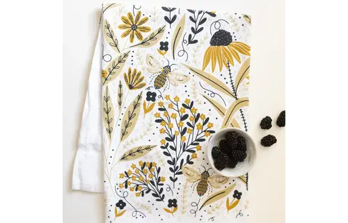 Bee Garden Tea Towel