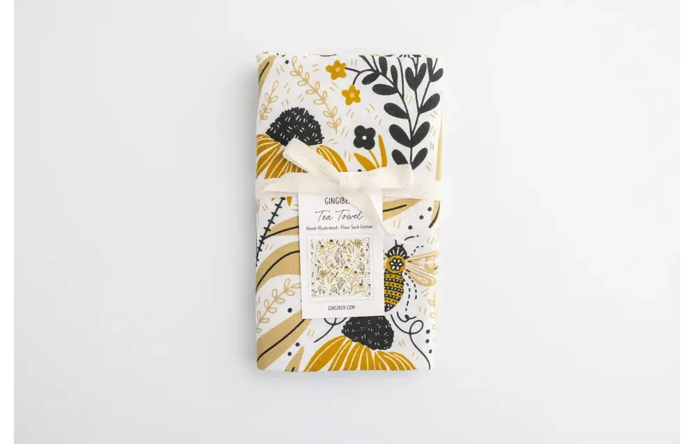 Bee Garden Tea Towel