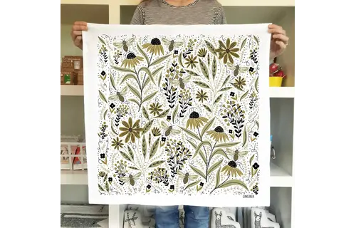 Bee Garden Tea Towel