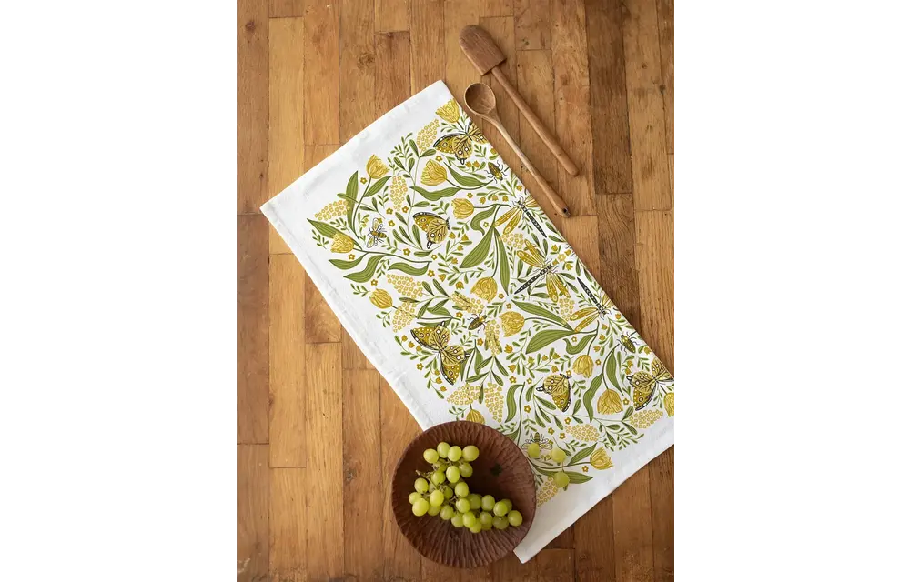Golden Garden Tea Towel