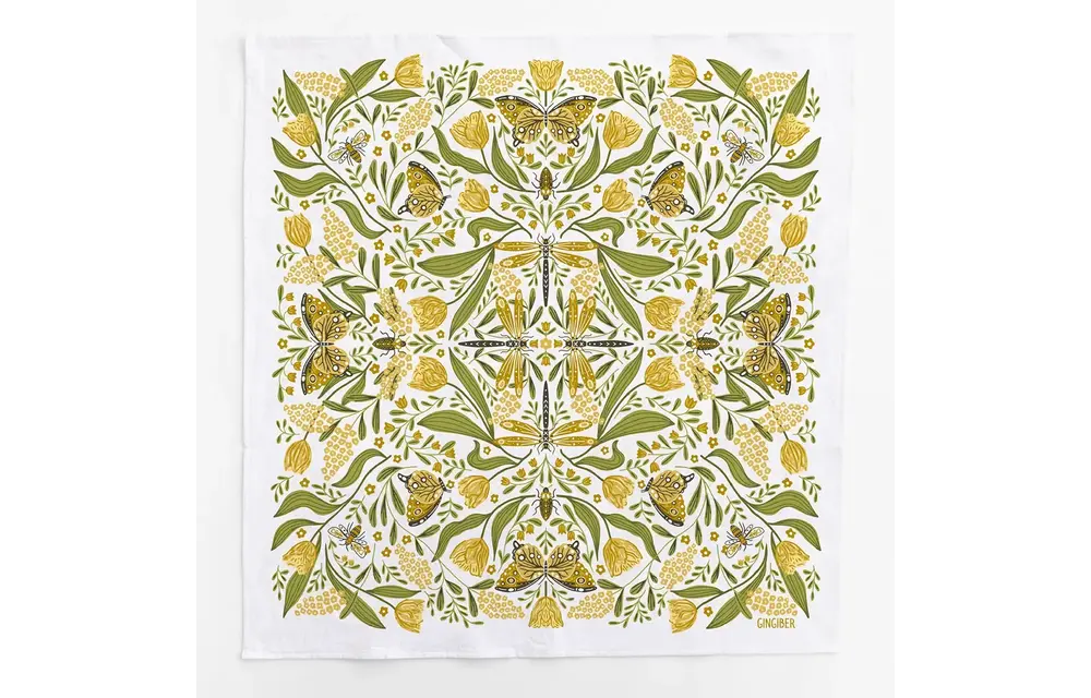 Golden Garden Tea Towel