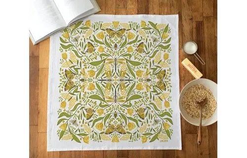Golden Garden Tea Towel