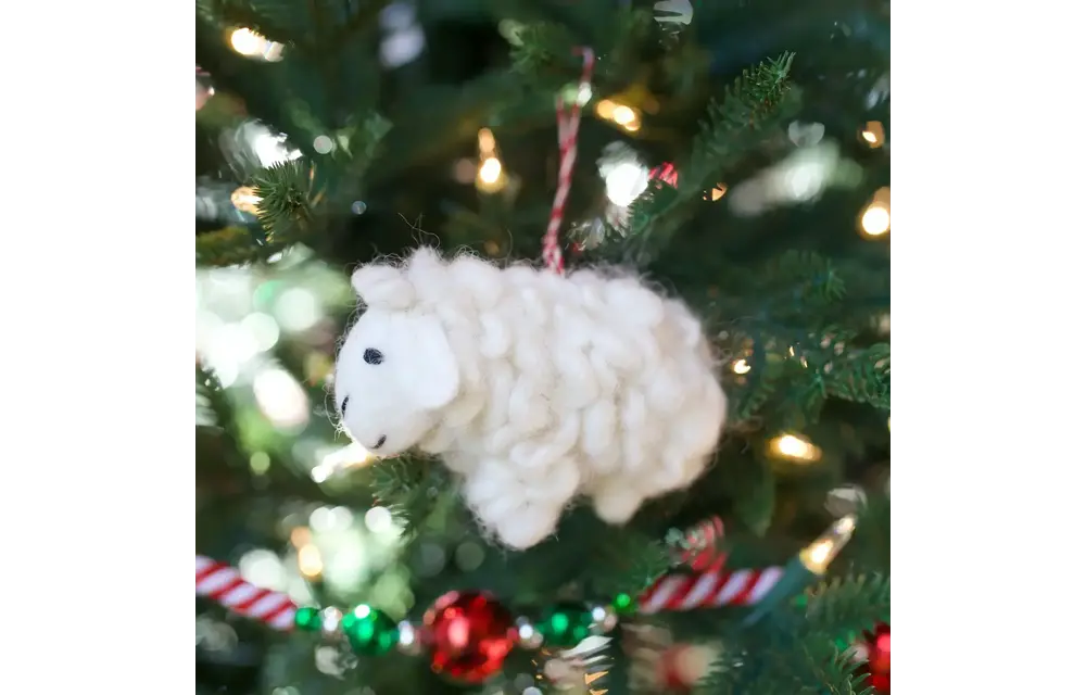 Sheep Felt Wool Chirstmas Ornament