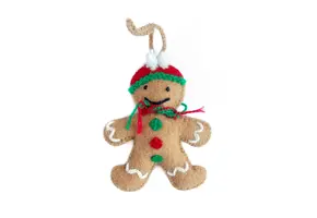 Gingerbread Felt Wool Christmas Ornament