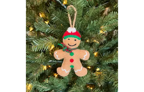 Gingerbread Felt Wool Christmas Ornament