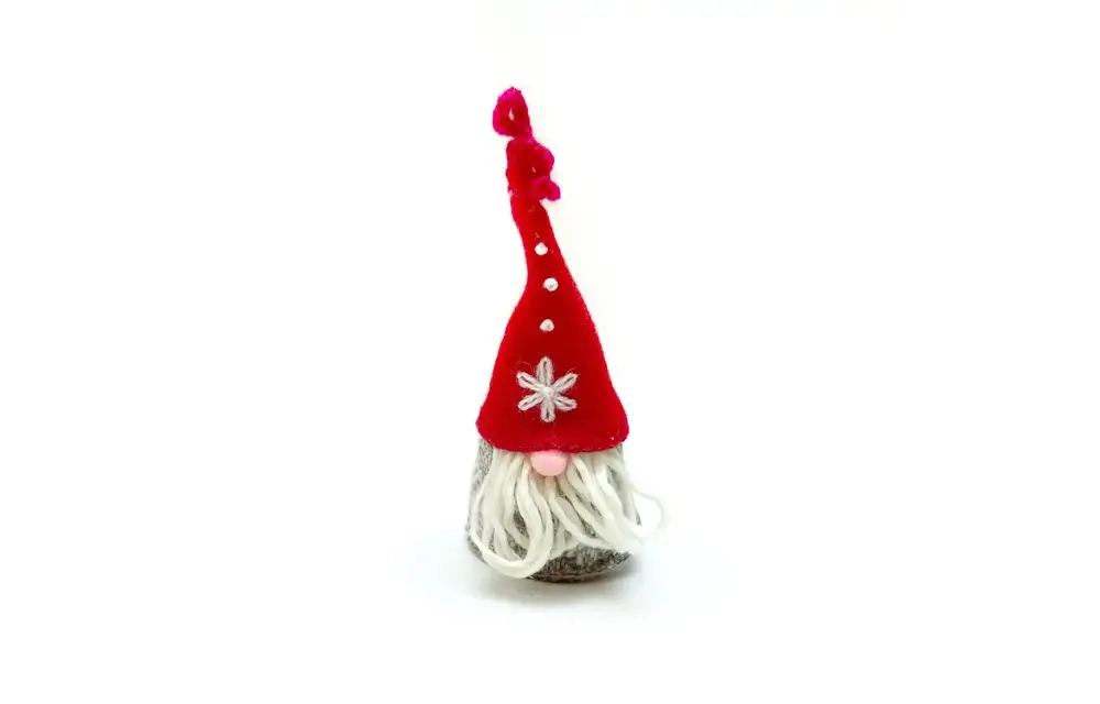 Gnome Man Felt Wool Christmas Ornament