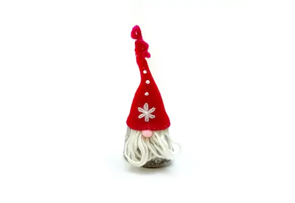 Gnome Man Felt Wool Christmas Ornament