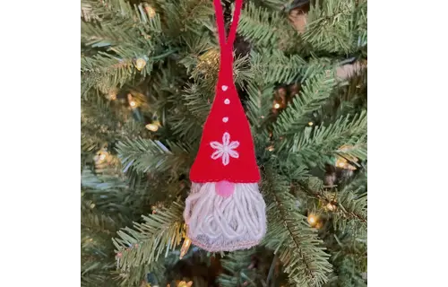 Gnome Man Felt Wool Christmas Ornament