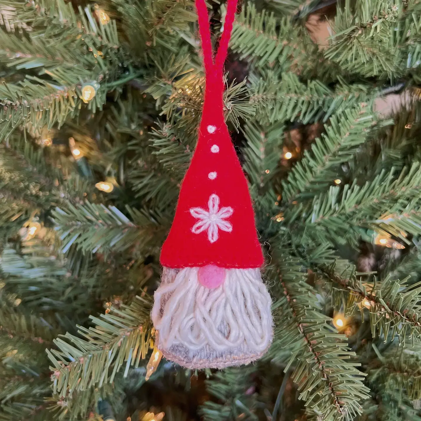 Gnome Man Felt Wool Christmas Ornament