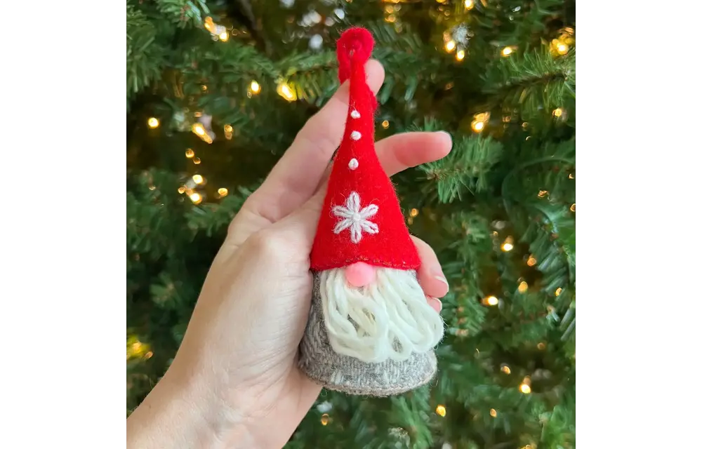 Gnome Man Felt Wool Christmas Ornament