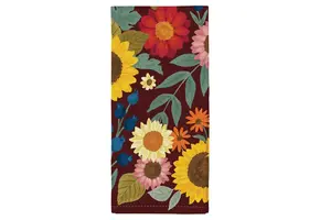 Fall Flowers Tea Towel
