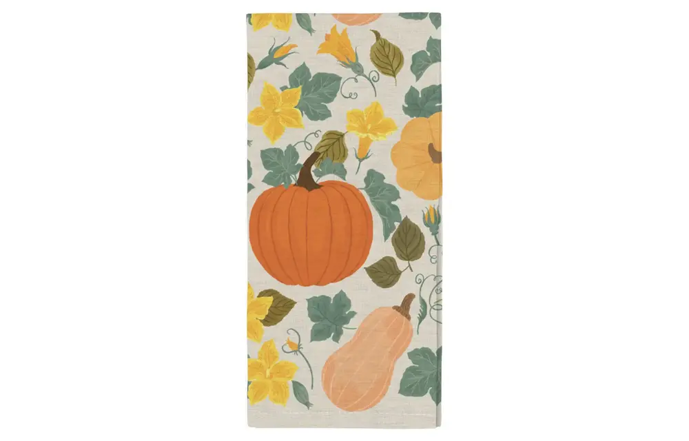 Pumpkin Patch Fall Tea Towel