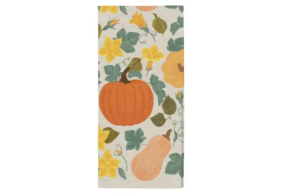 Pumpkin Patch Fall Tea Towel