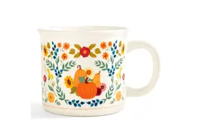 Pumpkin Folk Floral Fall Mug