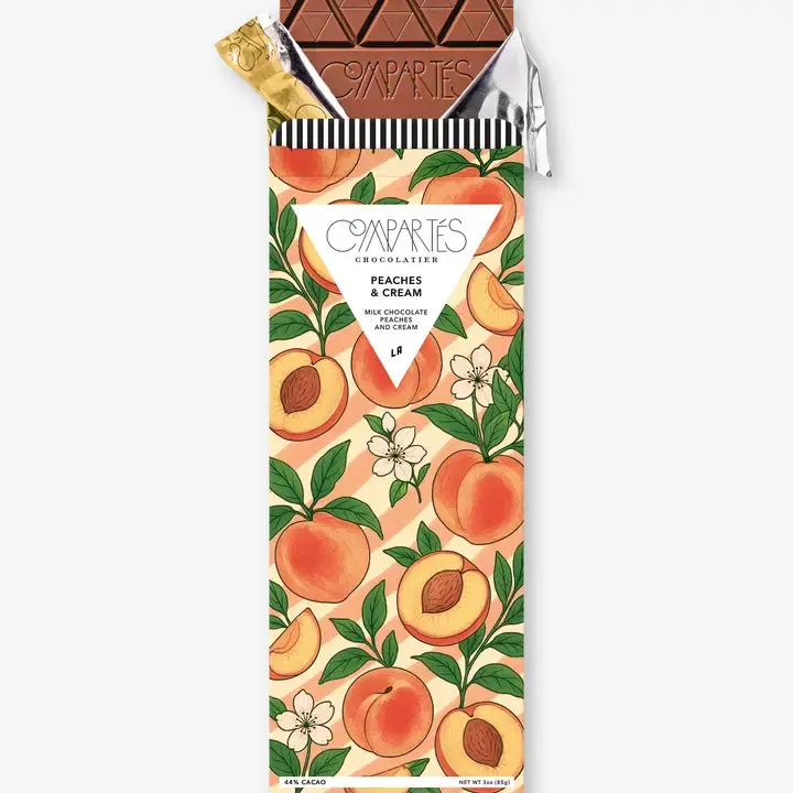 The "Peaches + Cream" Bar (Milk Chocolate + Peaches w/ Cream)