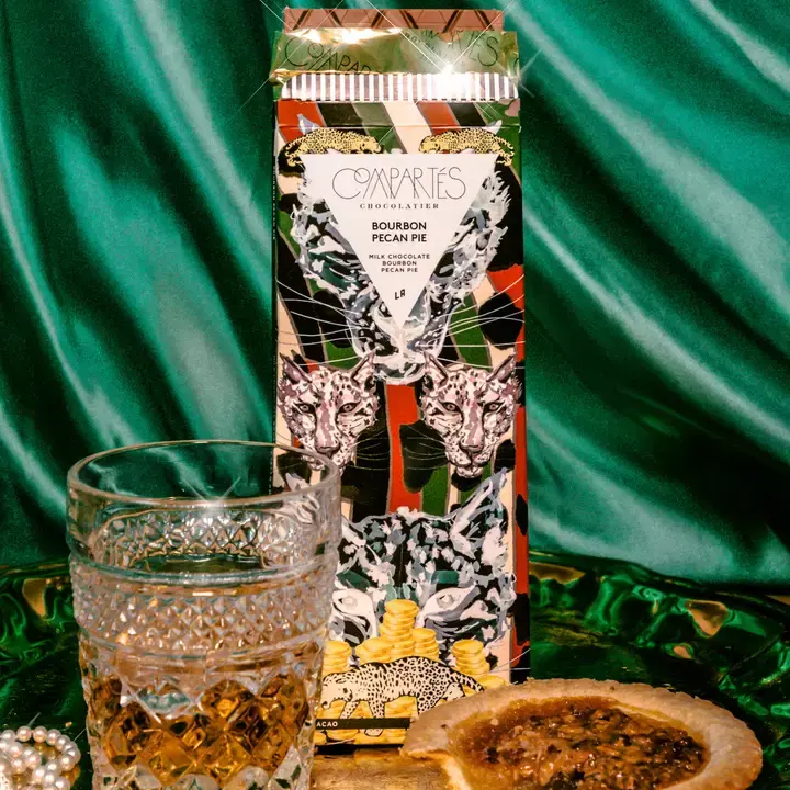 The "Bourbon Pecan Pie" Bar (Milk Chocolate , Pecan Pie + Bourbon)